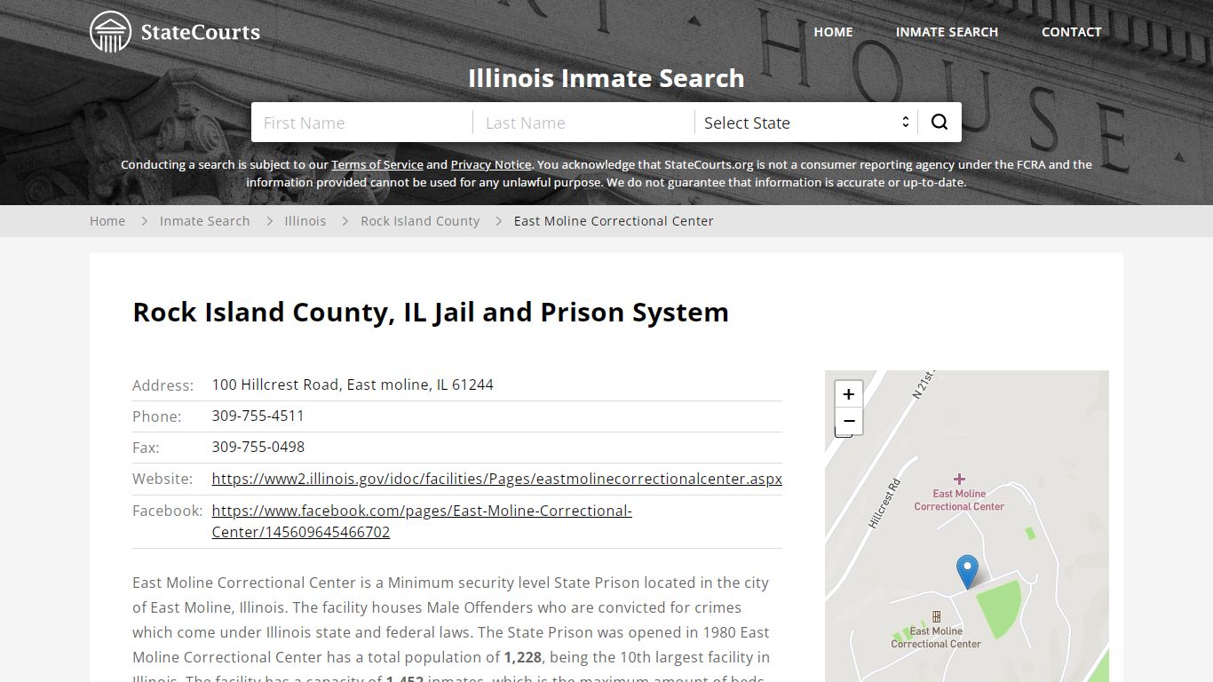 East Moline Correctional Center Inmate Records Search, Illinois ...