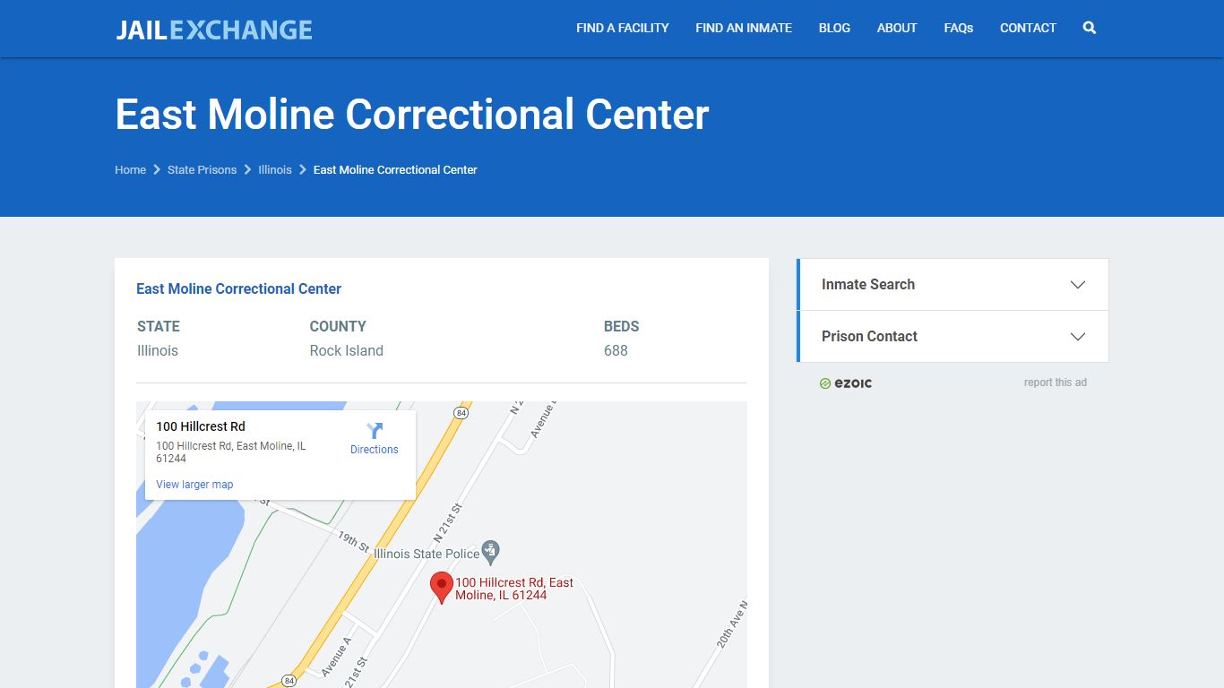 East Moline Correctional Center Prisoner Search | Visitation, Mail, FAQ ...